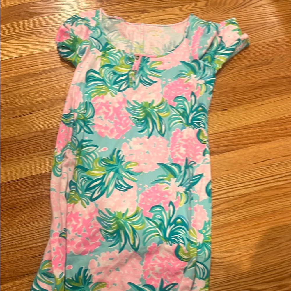 Lily Pulitzer Print Dress with Pink and Green Accents XS
